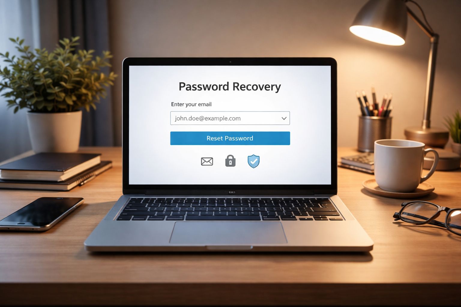 If you cannot enter your account, VQ8 provides a guided reset path that helps you create a new password securely.